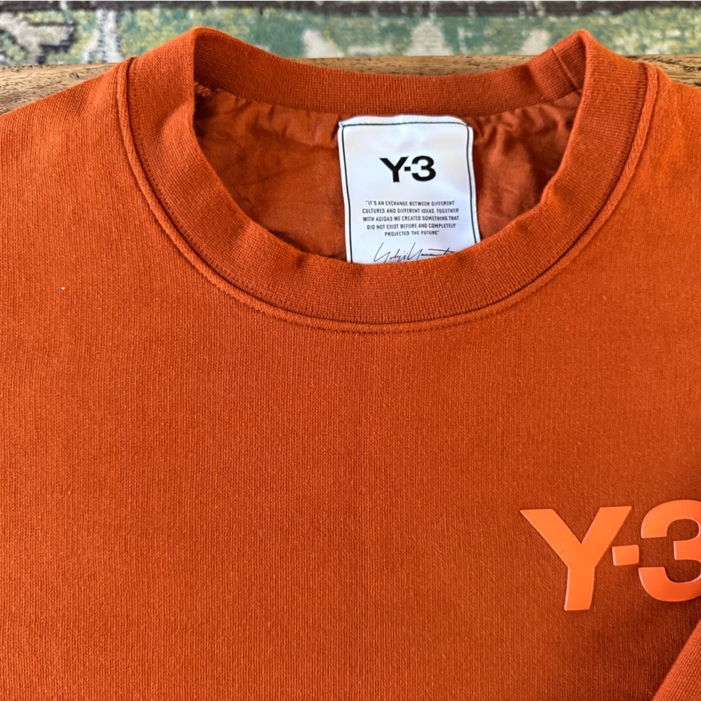 Y-3 Adidas Rust Orange Crewneck